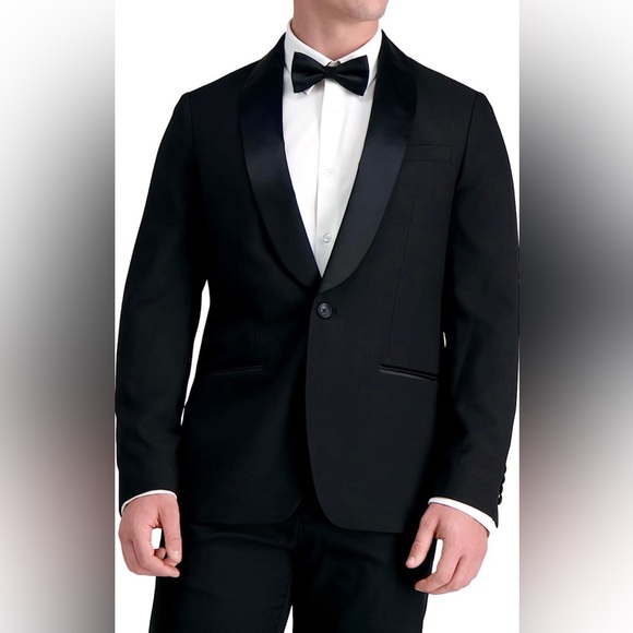Haggar Men's Premium Comfort Tuxedo Jacket- Slim Fit true black SZ 40! Prom? 🔥